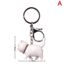키케이스 Models Cute Chubby Cat Bag Pendant Lovely Car Key Carabiner Keychain Charms For Ladies Men Wome, [01] As pic