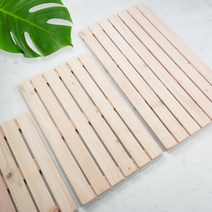 힐링라이프 편백나무 욕실 현관 화장실 리빙 발판, 01리빙나무발판(사각), 소