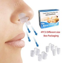 코골이 방지 링 반지 케이스 포함 야간 수면, 해외배송 (약2주), 4pcs 다른 크기