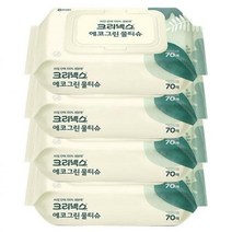 크리넥스 에코그린 생분해 캡형 물티슈 70매 x4개