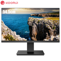 KOORUI FHD LED 사무용 평면 모니터 리얼 75Hz/초슬림 베젤/벽걸이 지원/22 24 27인치, 22N1
