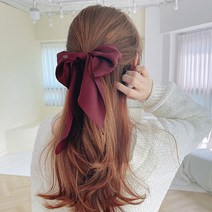 로망스 롱 리본 머리끈 예쁜 스카프 여성 슈슈 명품 헤어끈