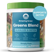 Amazing Grass 그린 블랜드 디톡스 스무디 믹스 30회 제공, 클린 그린, 30인분(1팩)