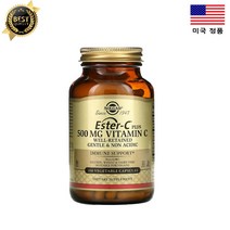 Solgar 솔가 비타민C 500mg 100정 베지캡슐 에스터C 플러스 아스코르브산 아세로라 로즈힙 루틴, 1개, 기본