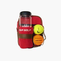 파크골프파우치 파크골프용품 홀더2개 가벼운신소재 초경량허리색 아화골프, 레드
