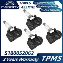 TPMS 타이어 공기압 센서 s180052062 52933-f2000 kia nitro optima 용 tpms 자동차 압력 게이지 hyundai elantra ioniq, 4개