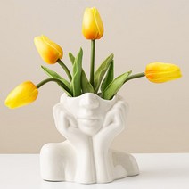 여인 사람 세라믹 화병 조각상 비너스 꽃병 오브제, D. 블랑 Large
