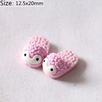 1:12 인형의 집 바닥 장식 환영 카펫 미니 슬리퍼 미니어처 장식품 DIY 가구, Pink-shoe, 05 Pink-shoe