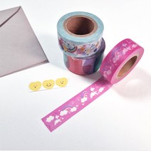 [삼영피피] 12mm x 10m 25개 마스킹테이프 주문제작 아이돌 마테 굿즈제작, 쉬링크+양면라벨