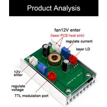 전문조명 블루 레이저 다이오드 모듈 번호 ıá ı˚è 센서 발광 튜브 전자 설계, 한개옵션1, 02 BluePCB1PC