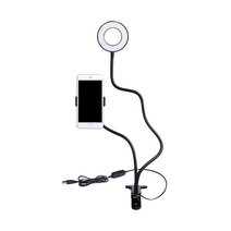 360도 usb 스마트폰 거치대 링라이트, 화이트, 1개