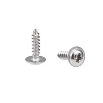 uxcell 2x8mm Self Tapping Screws Phillips Pan Head with Washer Screw 304 Stainless Steel Fasteners B, 1, 2x8mm 50Pcs