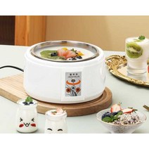 1.5L 가정용 자동 발효기계 요구르트 청국장 낫토, 흰색(작은컵 7개 발효균분말 40포)1.5L