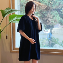 [100% 국내 제작] 나인아워즈 골프 라운딩 여성 원마일 샤워 가운, 판초 네이비