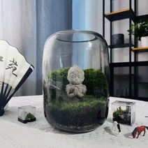 비바리움 이끼 테라리움 식물 미니 파충류 홈 꾸미기 가드닝 키트, 엄청 작은, 오공 풍경16x22cmA19