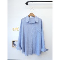 마린룩 데일리 카라넥 스트라이프 여성셔츠 여름남방
