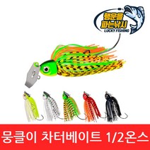 (행운을파는낚시) 뭉클이 차터베이트(15g) 루어 배스 쏘가리챠터 채터 와이어베이트, 04. 뭉클이 차터베이트-빨강이(1/2oz)
