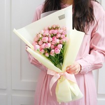 생화택배 장미꽃 미니핑크 장미50송이 꽃다발 꽃배달 생화
