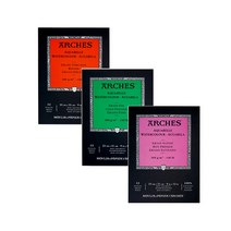 뉴아르쉬 수채화패드 1면제본 300g 26x36cm (중목/황목/세목) 스케치북, 중목