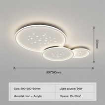 샹들리에 크리스탈 식탁등 실링팬 led 조명 방등 펜던트 호텔 샹들리에 2022 새로운 현대 북유럽 led 거실 식당 침실 주방 천장 램프 흰색 별 원격 제어 조명, m-80x50cm, 원격 디밍