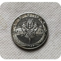 기념주화 가상화폐 비트코인 굿즈 호보 니켈 코인 1947 워킹 리버티 하프 달러 카피 코인, 한개옵션0