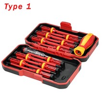 고정밀 임팩트 Torx 스크루 드라이버 세트 플러그-풀 팁 절연 전기 비트 자동차 수리 도구, 01 Type 1