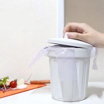 좁은 주방 냄새차단 뚜껑 소형 음식쓰레기통 식당용, 그레이