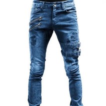 바이크 진 남성 라이딩 청바지 15, 푸른, xxxl(허리 96cm)