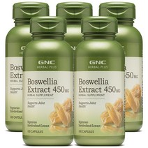 GNC 미국 지앤씨 5병 Boswellia extract 450MG 100 Capsules 보스웰리아 450mg 100정