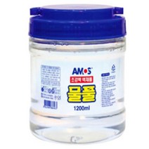 아모스 대용량 물풀 1200ml 1.2L 액체괴물 슬라임 재료 액체 풀, 옄뤼#!*, 옄뤼#!*