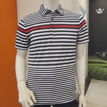 임페리얼 임페리얼 골프 남성 스트라이프 배색 카라 반팔 티셔츠(ISA1218) NC