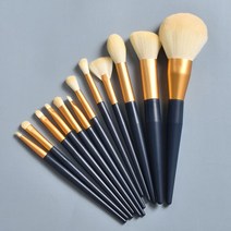 KLINA 12PCS 메이크업 브러쉬 세트 키트 여성용 전문 천연 파운데이션 파우더 컨투어 아이 섀도우 도구 뷰티 헬스 케어, 12pcs brush