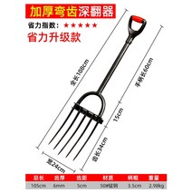 텃밭농기구 로터리삽 삽쇠 주말농장 쟁쇄 삼지창 쟁쇠 밭갈퀴 밭가는도구, A형, 1개