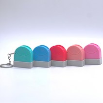 [스탬프스토리] 휴대용스탬프+네임스탬프+만년스탬프 주문제작 스탬프, 핑크케이스-빨강잉크