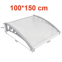 shade window door sun canopy 중공 시트 awning protection canopy awning 쉘터 현관 앞 비 지붕 전망대 정원, 협력사, 100x150cm, 쇼로