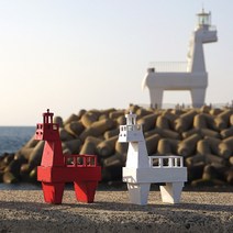 코페제주 DIY 제주 이호테우 말등대 오르골 만들기 키트 비대면 체험 ﻿제주 기념품 감성 오르골, 초록