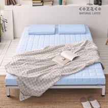 코자코 천연 라텍스 토퍼 매트리스 5cm 더블 / 소프트 밀도 / 침대 보완용 토퍼 바닥용 매트