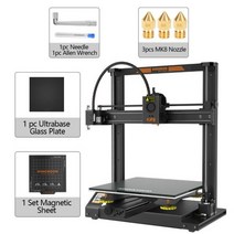 KINGROON 3D 프린터 KP5L 티타늄 압출기 빠른 조립 금속 프레임 유리 플레이트 FDM 3D 인쇄 300x300x330mm 업그레이드 전원 공급 장치, KP5L add 1Glass 1Mag
