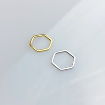 [DP1-030] 써지컬스틸 부자재 육각 링 펜던트 목걸이 팔찌 만들기 DIY 재료