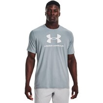 언더아머 Under Armour 남성용 스포츠스타일 로고 반팔 티셔츠 아카데미 블루 (408)/화이트 M 152914, X-Small, (638) Chakra / Black / Black