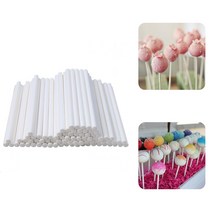 100 pcs 롤리팝 종이 막대 흰색 사탕 종이 막대기 튼튼, 20cm