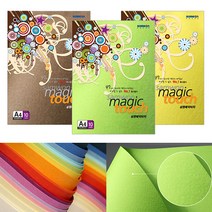 [문구조아] 삼원 매직터치 머메이드지 색상지 A4 180g 10매 02 백색, 10개