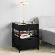 [신품][국내배송] SoBuy 침대 소파 협탁 서랍장 미니 테이블 MDF 블랙 FRG258-SCH