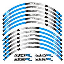 바이큐 튜닝 BMW G310R 용 오토바이 휠 스티커, 블루