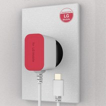 LG C타입 가정용 고속 충전기 일반충전기 출장용 유선 퀵차지 휴대용 휴대폰충전기, 화이트