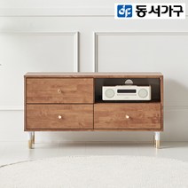 동서가구/착불 로시테 1000 2단 AV 오픈 거실장 DF920530, 화이트