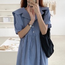 스트릿살롱 빅카라 체크 원피스