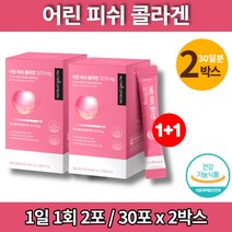 건강기능식품 식약처 인증 물에타먹는 프리미엄 이너뷰티 히알 미인 저분자 3세대 어린 콜라겐 C 먹는 피부 영양제, 2박스