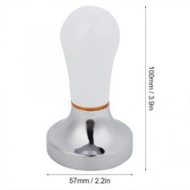 커피탬퍼 템퍼 57mm 핸드 헬드 알루미늄 커피 탬퍼 메이커 용 핸들 포함 실용적인 매트 파우더 해머 머신, 02 WHITE