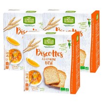 Le Moulin du Pivert 르 물랑 드 피베르 페린 비즈 러스크 비스킷 과자 스낵 비건 팜유프리 270g 3팩, 3개